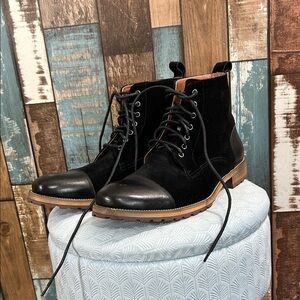 Vintage Foundry Co Black Suede leather Men's Boots